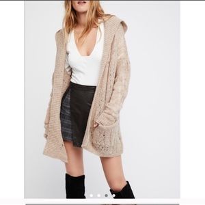 Free People Lemon Drop Hooded Cardigan (Oatmeal)